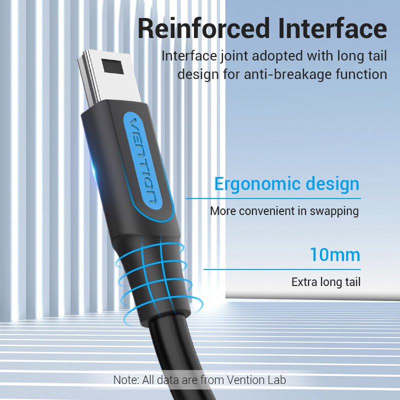 Vention USB 2.0 C Male to Mini-B Male 2A Cable - Vention