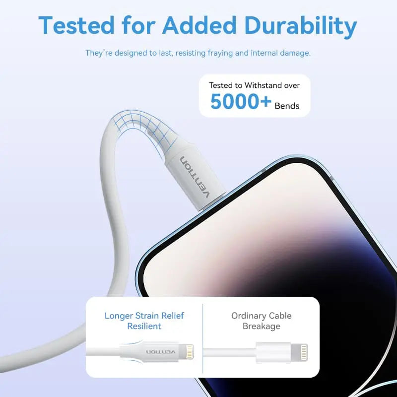 Vention USB 2.0 Type-A Male to Lightning Male 2.4A Cable - Vention