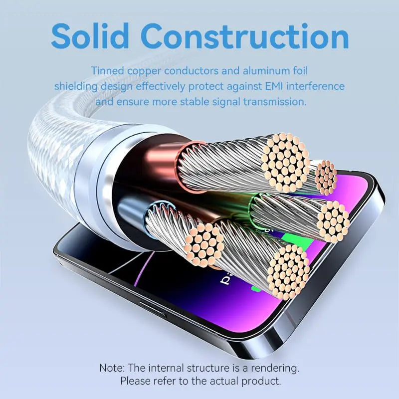 Vention USB 2.0 Type-C Male to Lightning Male 3A Cable Aluminum Alloy Type - Vention