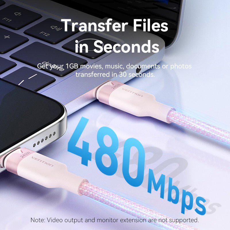 Vention USB 2.0 Type-C Male to Type-C Male 5A Cable Aluminum Alloy Type - Vention