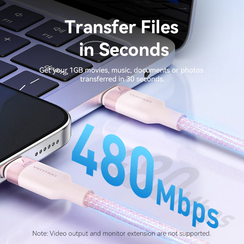 Vention USB 2.0 Type-C Male to Type-C Male 5A Cable Aluminum Alloy Type