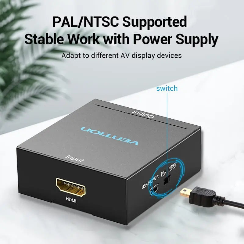 Vention HDMI™ to RCA Converter Black Metal Type - Vention