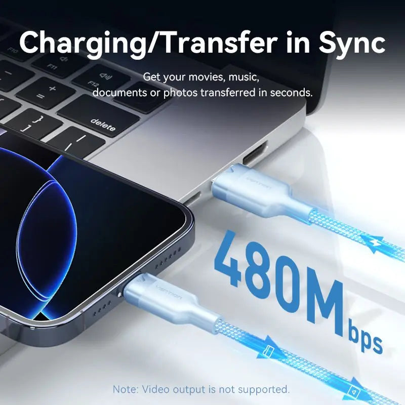 Vention USB 2.0 A Male to C Male 3A Cable Aluminum Alloy Type - Vention