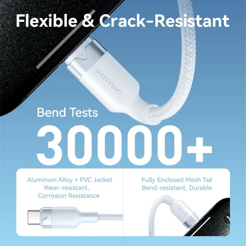 Vention USB 2.0 Type-C Male to Lightning Male 3A Cable Aluminum Alloy Type - Vention