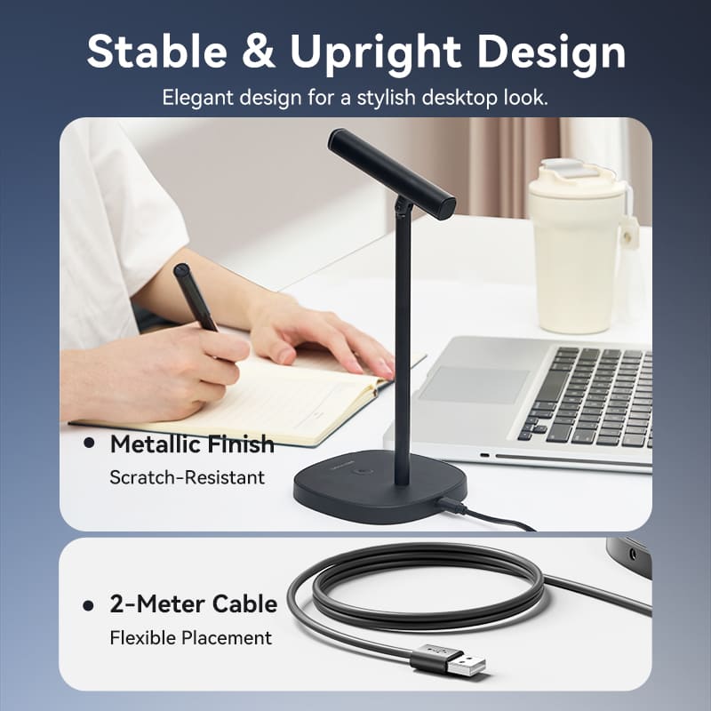 <tc>Vention</tc> Microphone de bureau USB avec bouton muet noir