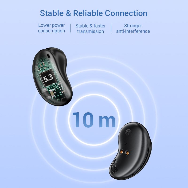 Audífonos Bluetooth inalámbricos verdaderos Tiny T11 Negro/Blanco