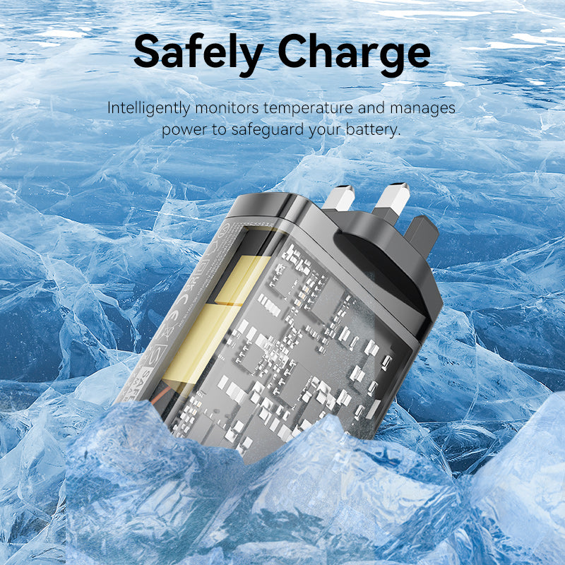 <tc>Vention</tc> 3口USB(C+C+A)GaN充电器(100W/65W/30W)英规插头