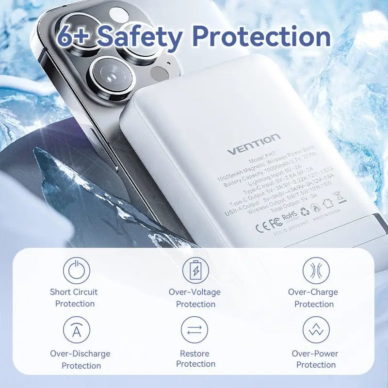 Vention 10000mAh Magnetic Wireless Power Bank 22.5W - Vention
