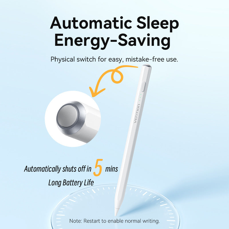 <tc>Vention</tc> Lápiz óptico para iPad con rechazo de palma & Interruptor táctil blanco