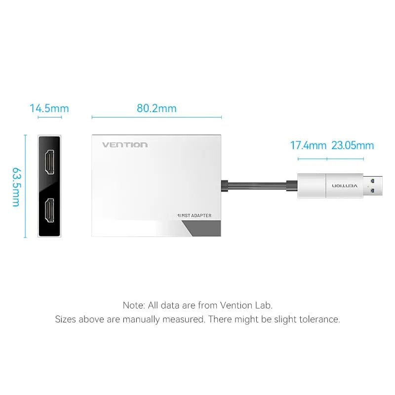 Vention USB to Dual HDMI™ MST Adapter - Vention