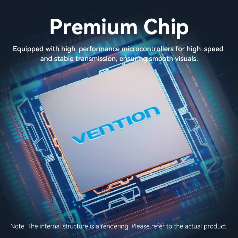 Vention 3 In 1 Out 8K HDMI™ Switcher Gray Aluminium Alloy Type - Vention