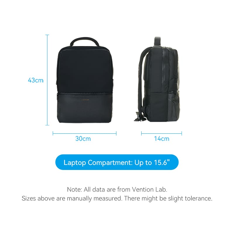 Water-Repellent Laptop Backpack Black