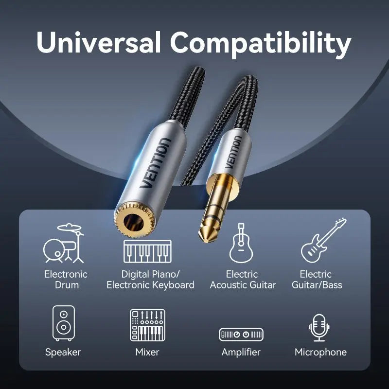 Vention 6.35mm Male to Female Audio Cable - Vention
