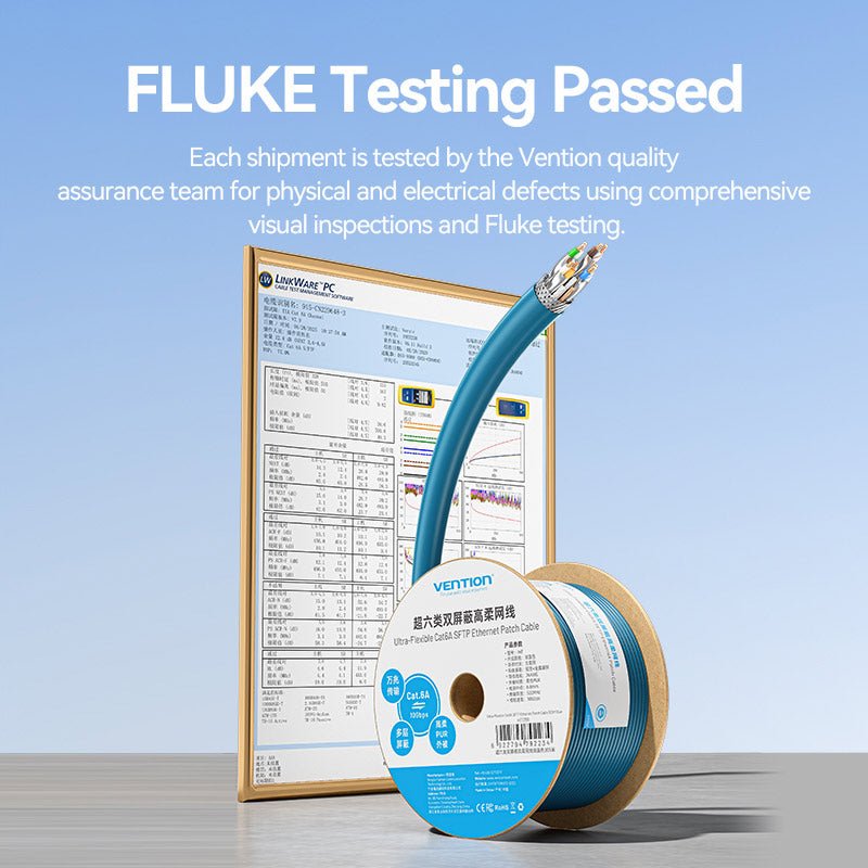 Vention Ultra-Flexible Cat6A SFTP Ethernet Patch Cable - Vention