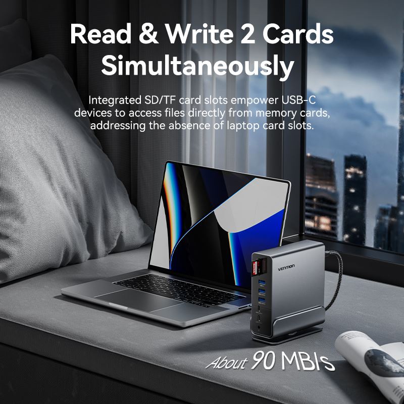 USB-C to DP/HDMI x 2/USB 3.2 Gen 2 Type-C docking station
