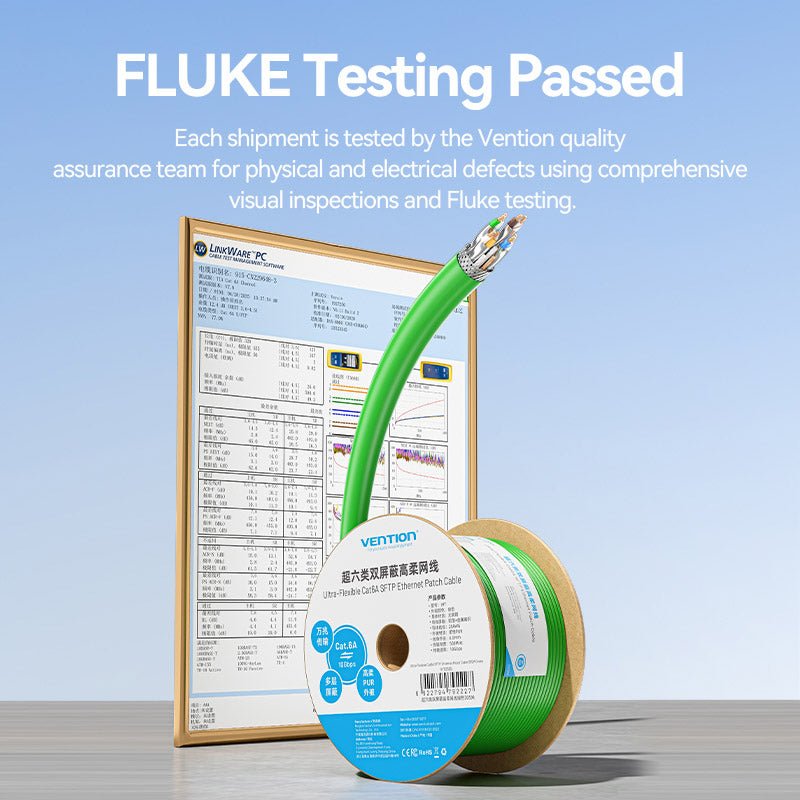 Vention Ultra-Flexible Cat6A SFTP Ethernet Patch Cable - Vention