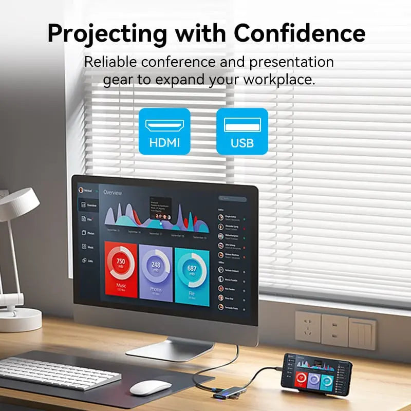 Vention 7-in-1 USB-C Docking Station - Vention