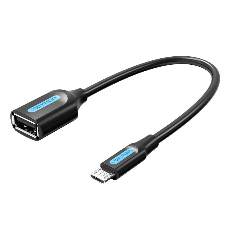 Vention USB 2.0 Micro-B Male to A Female OTG Cable 0.15M Black PVC Type - Vention