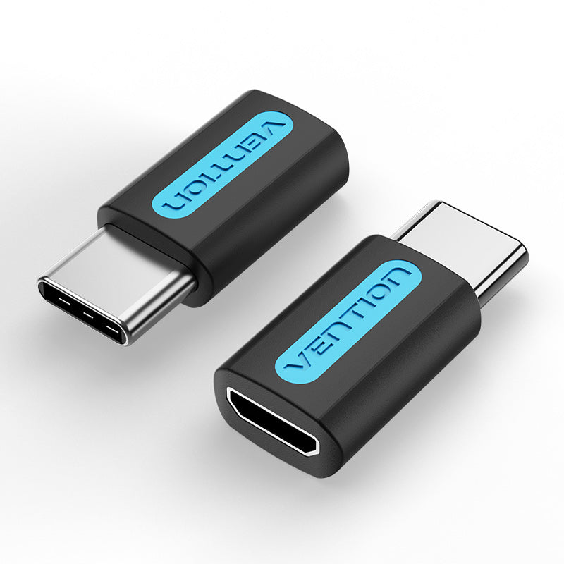 <tc>Vention</tc> USB-C-Stecker auf Micro USB 2.0 B-Buchse, Adapter, schwarzer PVC-Typ