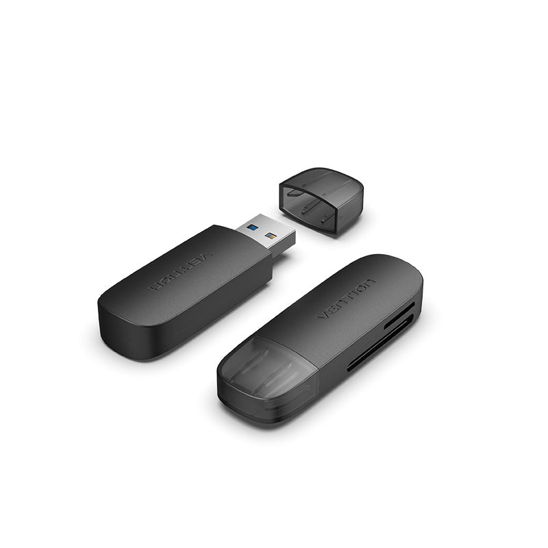<tc>Vention</tc> 2-in-1 USB 3.0 A Kartenleser (SD+TF) Schwarz Dual Drive Letter