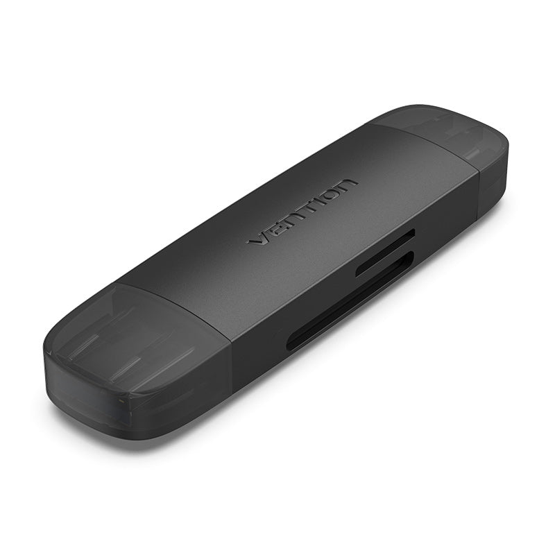 <tc>Vention</tc> 2-in-1 USB 3.0 A+C Kartenleser (SD+TF) Schwarz Dual Drive Letter