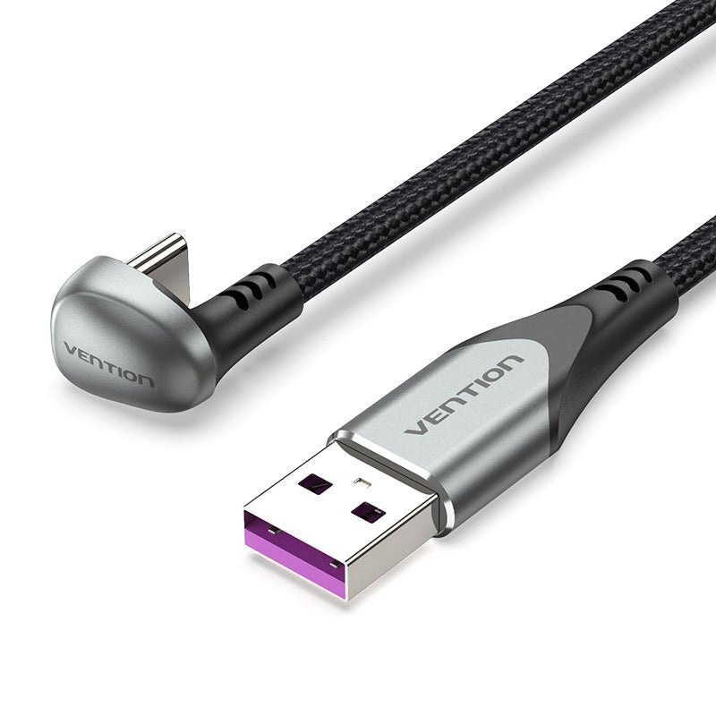 Vention USB 2.0 A Male to USB-C Male U-Shaped 5A Cable Aluminum Alloy Type - Vention