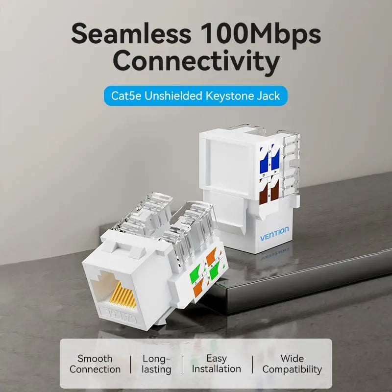 Vention Cat5e Unshielded Keystone Jack - Vention