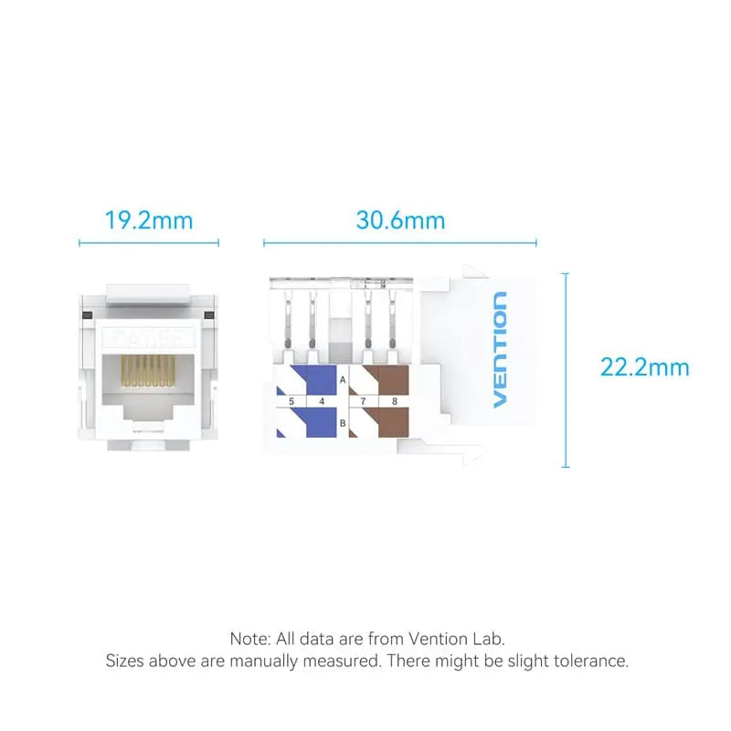 Vention Cat5e Unshielded Keystone Jack - Vention