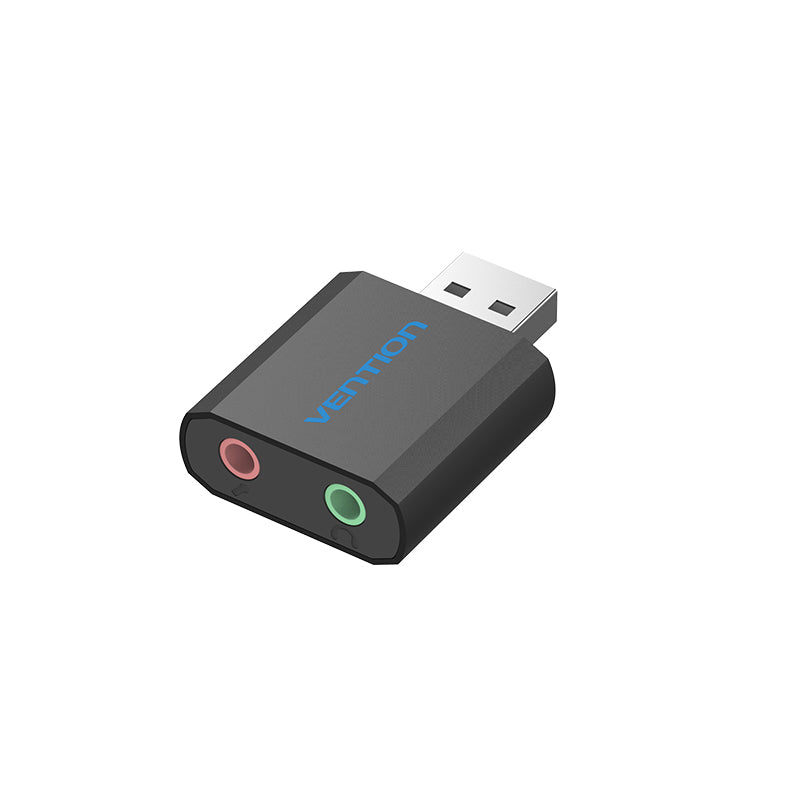 <tc>Vention</tc> Tarjeta de sonido externa USB tipo metal negro