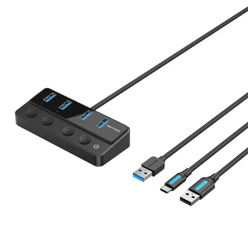 Vention 5-in-1 USB 3.0 Hub with Individual Power Switches - Vention