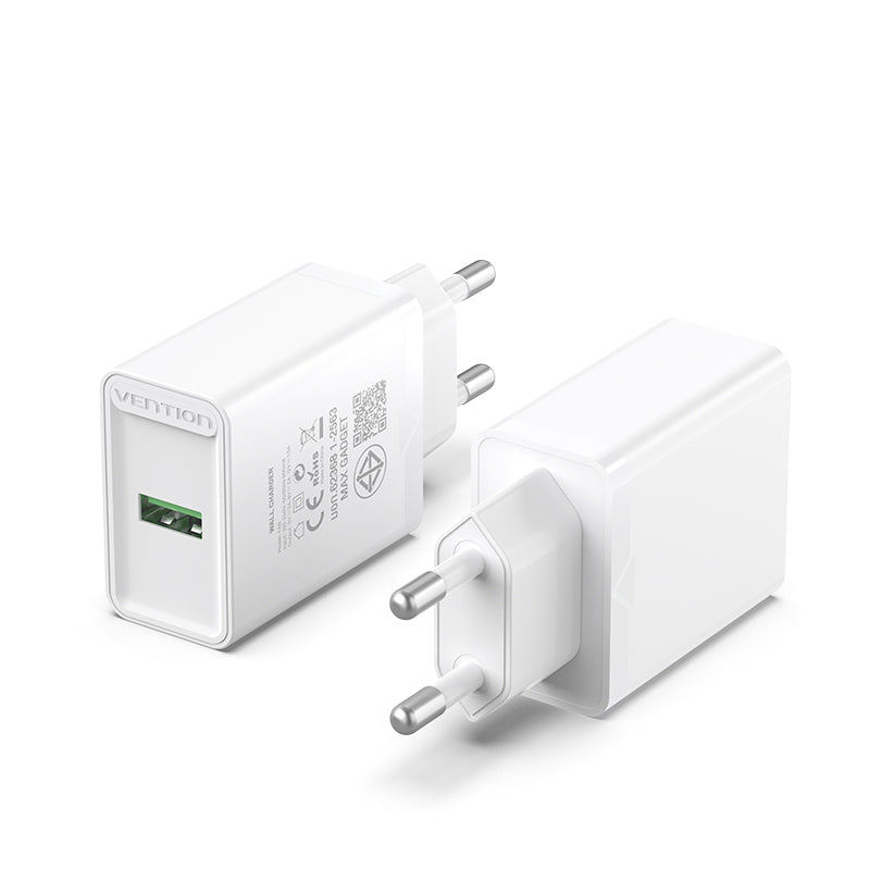 1-Port USB-A Wall Charger (18W) Thailand-Plug White