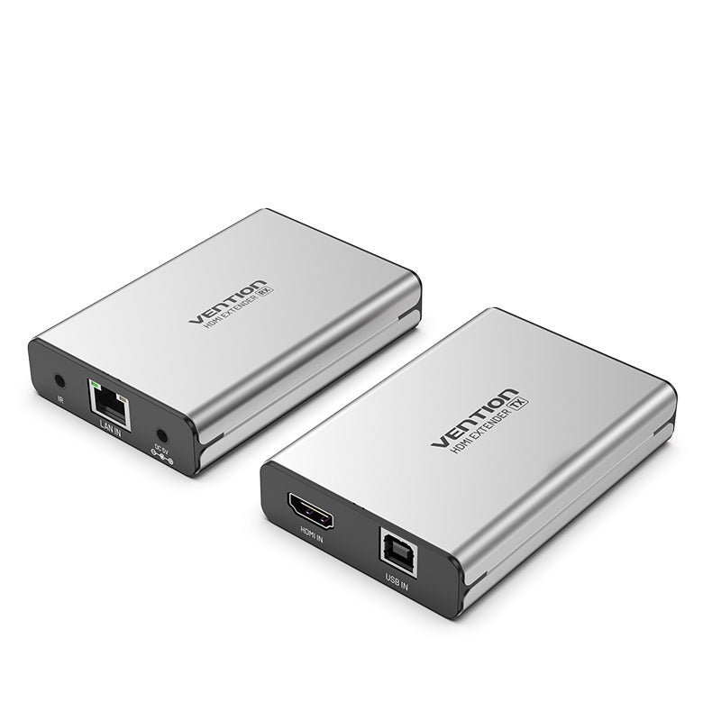 <tc>Vention</tc> Extensor de cable de red HDMI de 160 m, aleación de aluminio gris, estándar de la UE