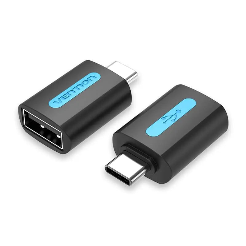 Vention USB-C Male to USB 2.0 Female OTG Adapter Black PVC Type - Vention