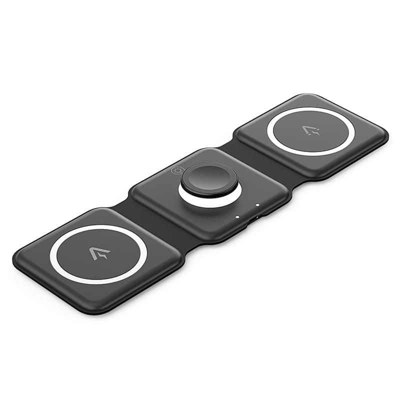 3-in-1 Wireless Charging Pad with MagSafe and LED Night Light
