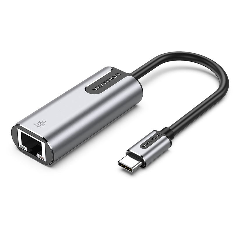 USB-C to Gigabit Ethernet Adapter 0.15M Gray Aluminum Alloy Type