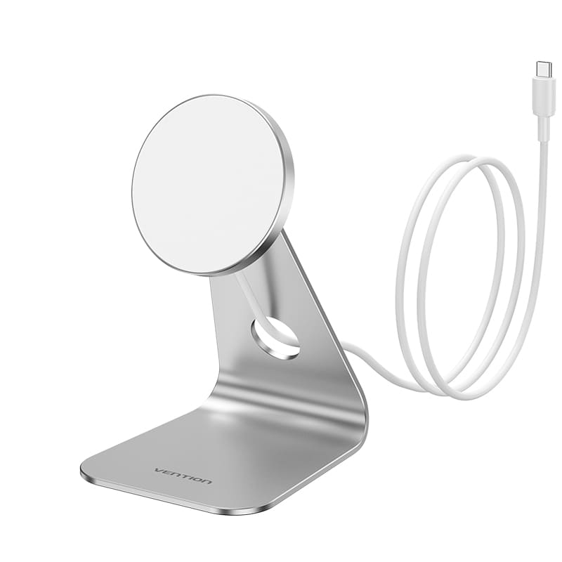<tc>Vention</tc> Dudukan Pengisi Daya Nirkabel Magnetik 15W dengan MagSafe 1M Perak