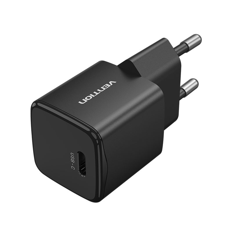 1-Port USB-C Wall Charger (20W) EU/US-Plug White/Black