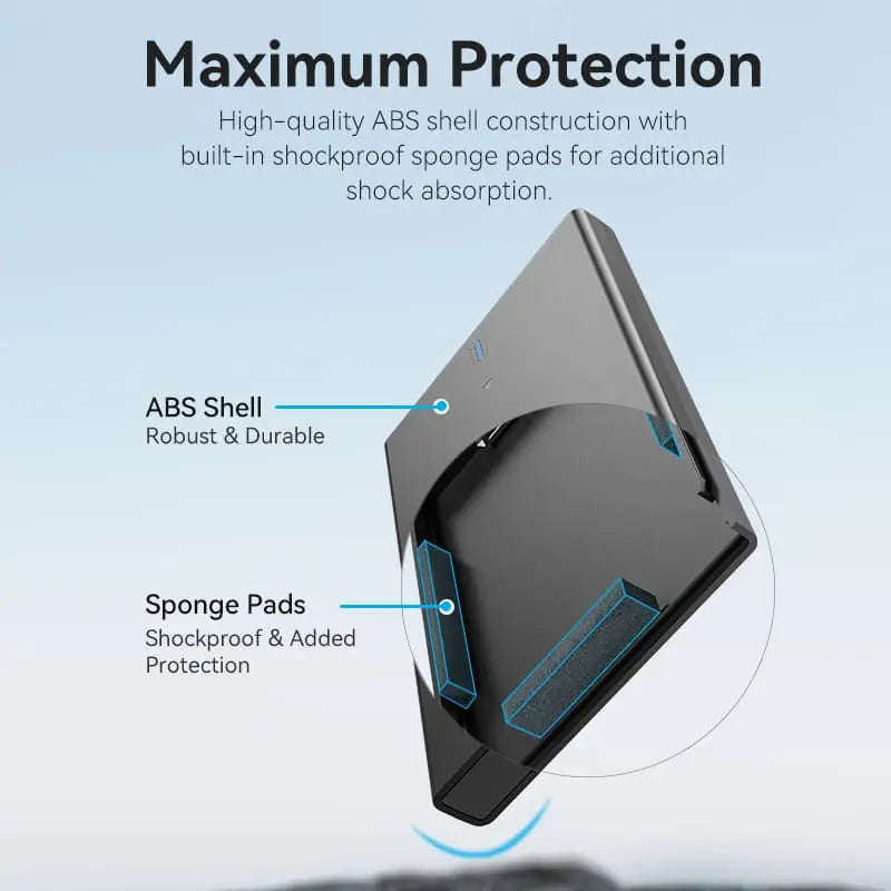 Vention 2.5 Inch SATA Hard Drive Enclosure (USB 3.1 Gen 2-C) Black - Vention