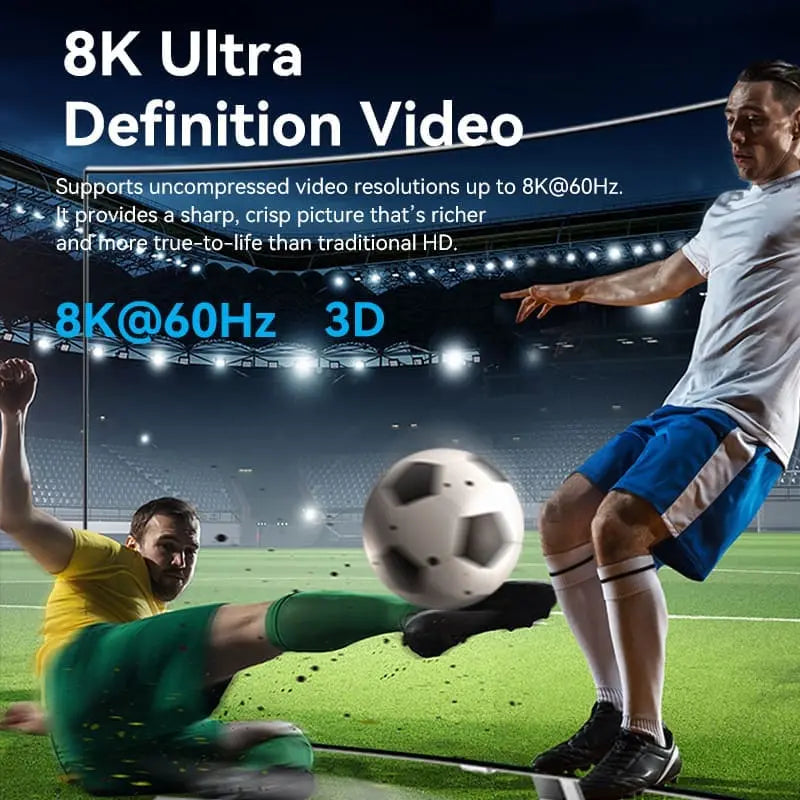 Vention 2-Port Bi-Directional 8K HDMI™ Switcher Gray Aluminium Alloy Type - Vention