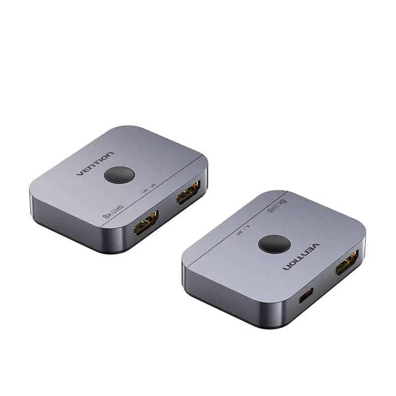 Vention 2-Port Bi-Directional 8K HDMI™ Switcher Gray Aluminium Alloy Type - Vention