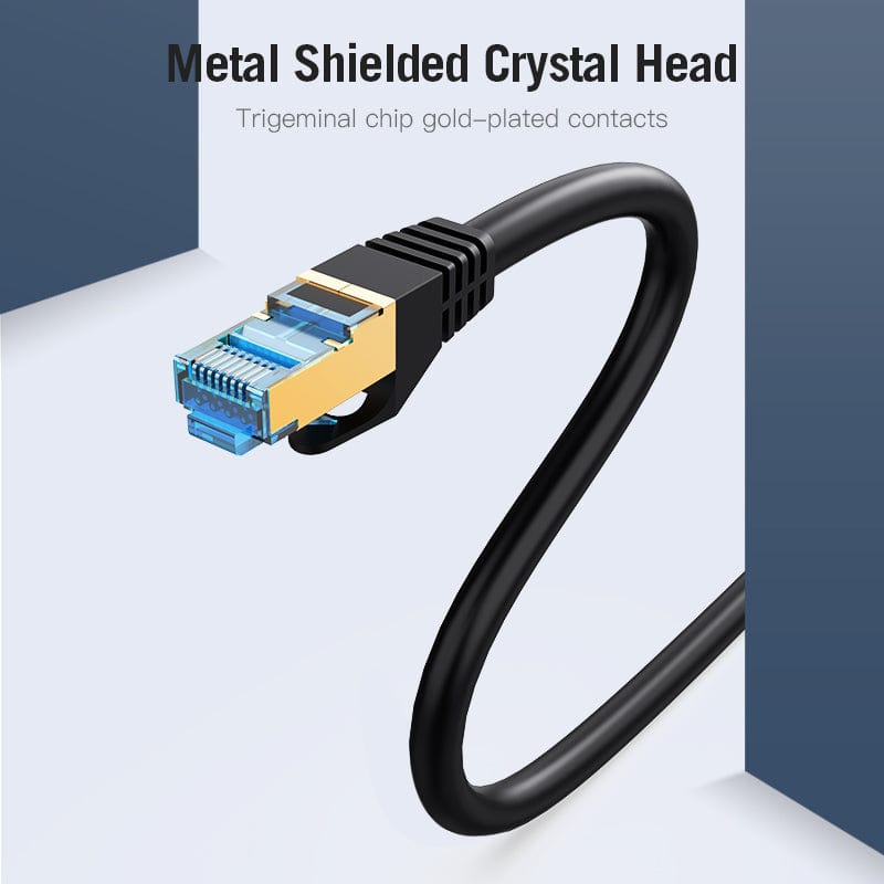 Vention Cat.7 SFTP Patch Cable 0.75/1/1.5/2/3/5/8/10/12/15/20/50M Black