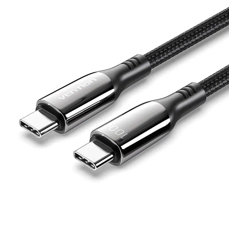 Vention Cotton Braided USB 2.0 C Male to C Male 5A Cable Zinc Alloy Type - Vention