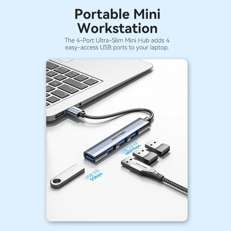 Vention 4-in-1 USB 3.0 Mini Hub - Vention
