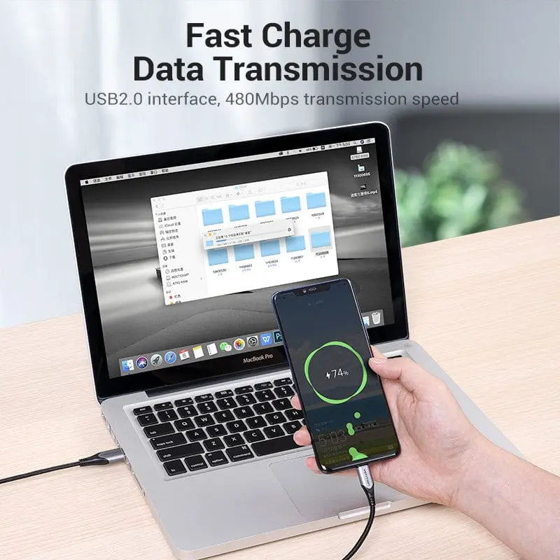 Vention USB-C to USB 2.0-A Fast Charging Cable Aluminum Alloy Type - Vention