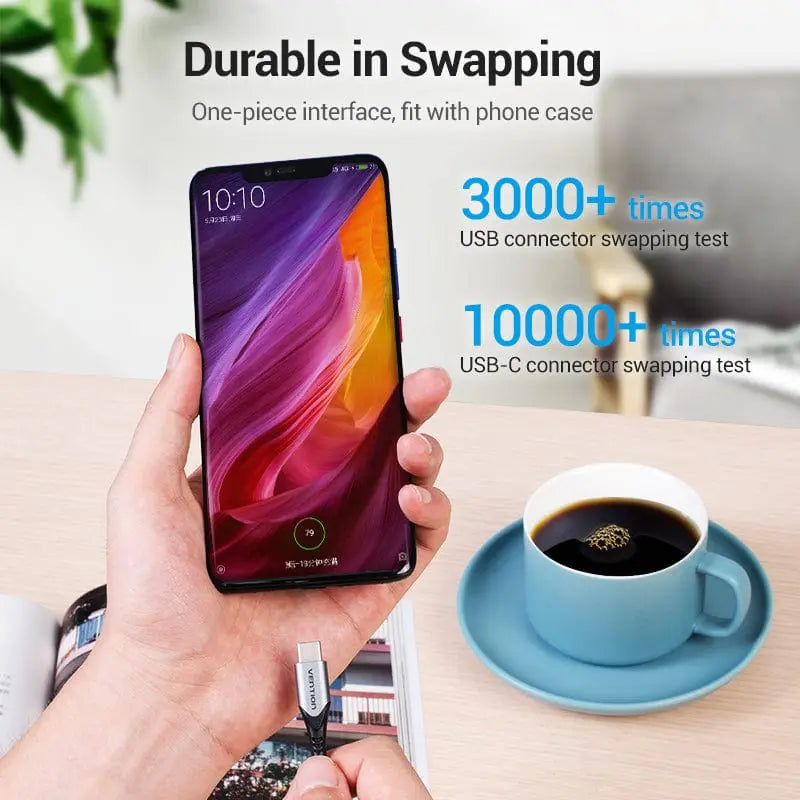 Vention USB-C to USB 2.0-A Fast Charging Cable Aluminum Alloy Type - Vention