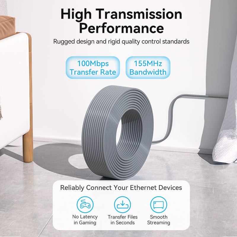 Vention UTP Lan Cable for CCTV Camera 305M Gray
