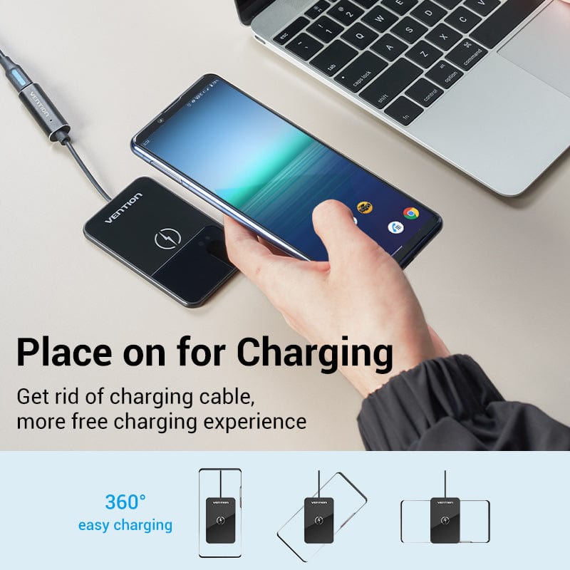 VENTION 速卖通 15W Black 15W Wireless Charger For iPhone 13 12 Max Wireless Charging Pad For Xiaomi Samsung Huawei Airpods Fast Wireless Chargers