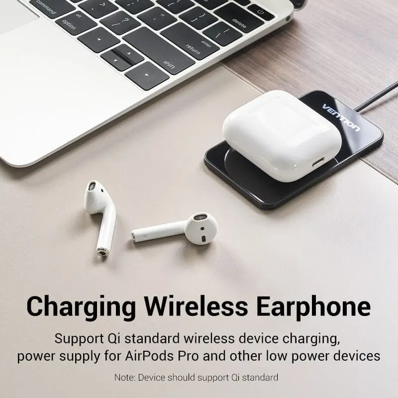 Vention Wireless Charger 15W Ultra-thin Mirrored Surface Type 0.05M Black - Vention