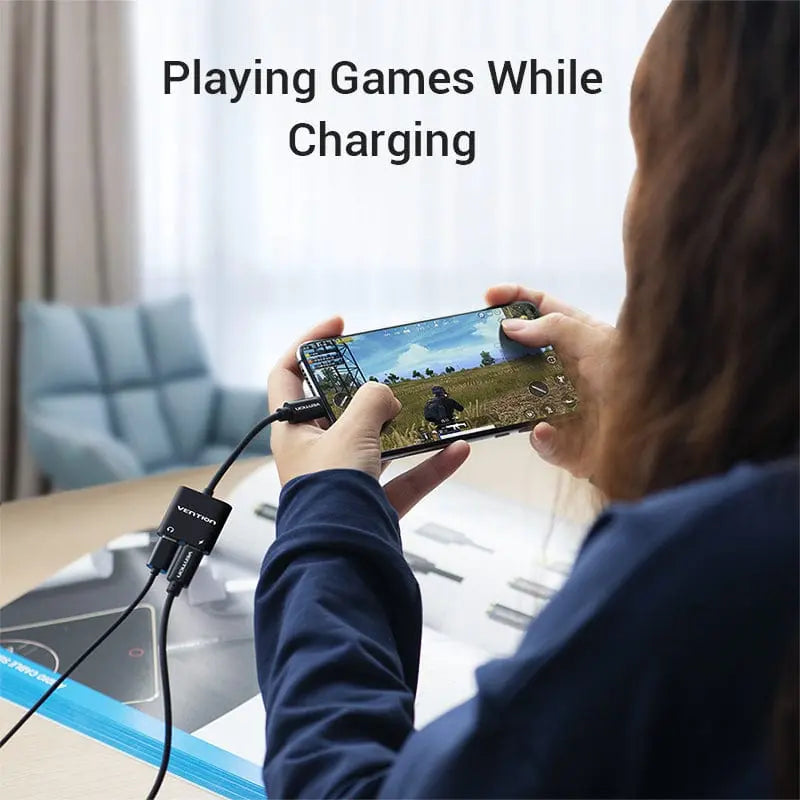 2 in 1 USB C to Dual Digital Type C HeadPhone Adapter - Vention
