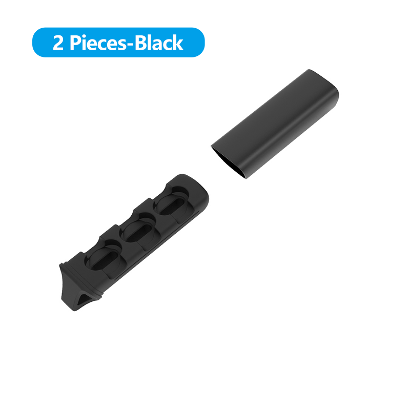 VENTION 速卖通 2 Pieces-Black Magnetic Plug Case Portable Storage Box Type C Chagrer Adapter for iPhone Huawei Xiaomi Micro USB MFi Cable Organizer